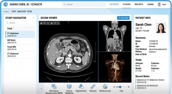Imaging Viewer in EHR 